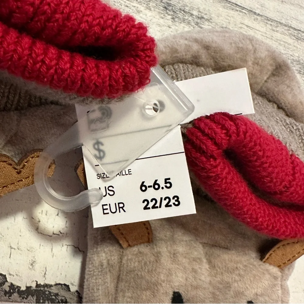 Toddler Reindeer Slippers Size 6-6.5 NEW